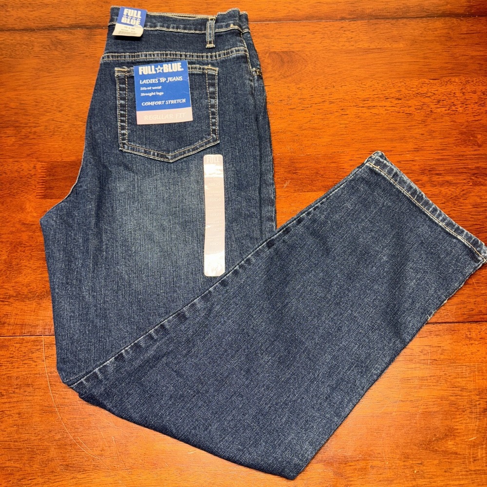 Full Blue Women's Ladies 5p Jeans, 10 X 29 Regular Fit NEw